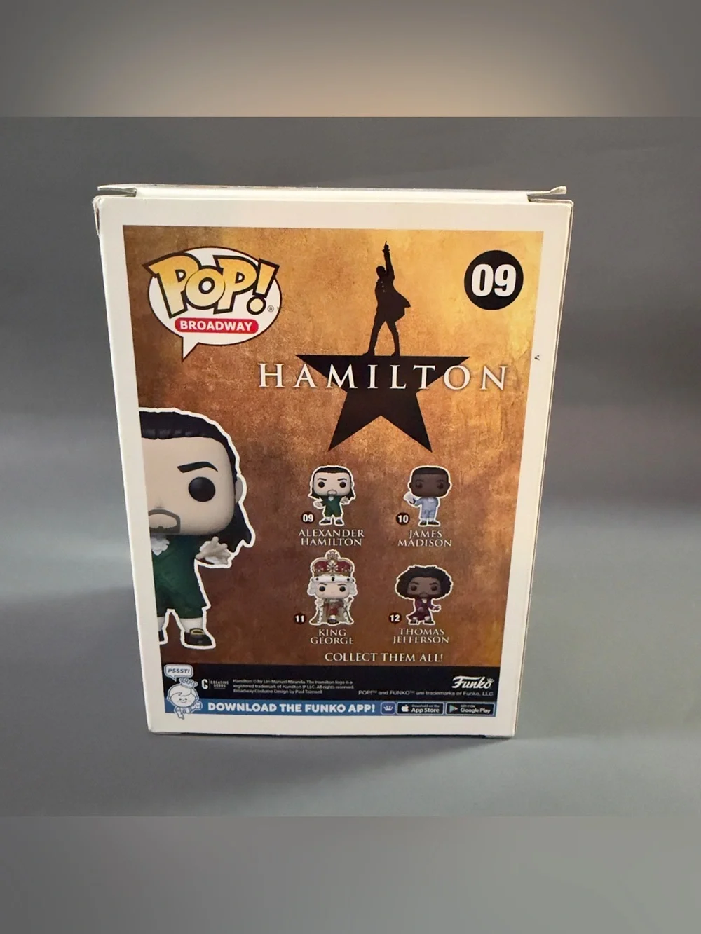 Funko Pop Broadway Hamilton Alexander Hamilton 09 Vinyl Figure Green Suit